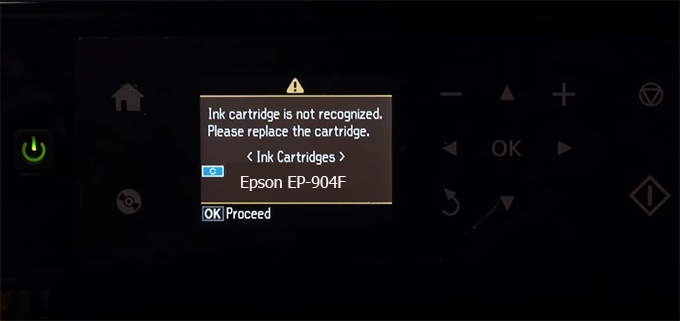 Epson EP-904F Incompatible Ink Cartridge